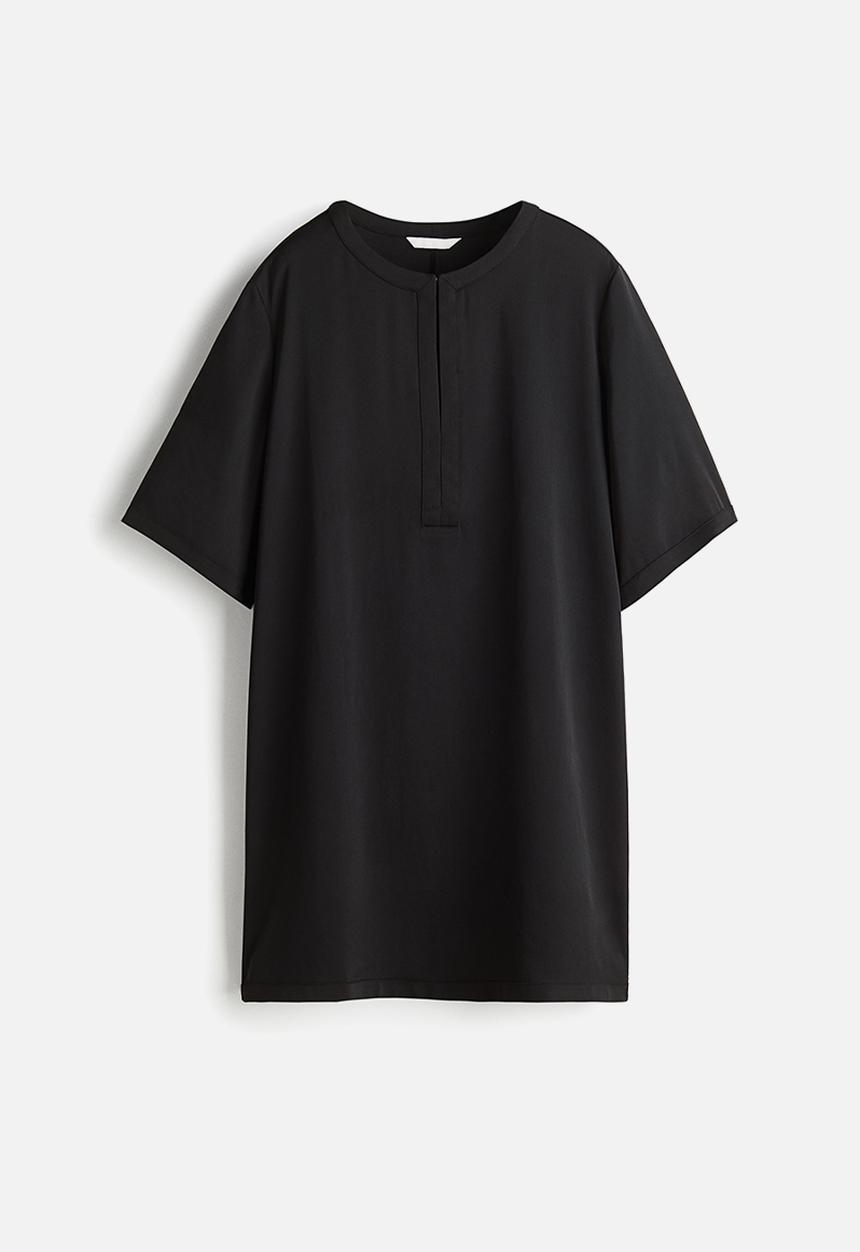 H&M - Twill shift dress - black