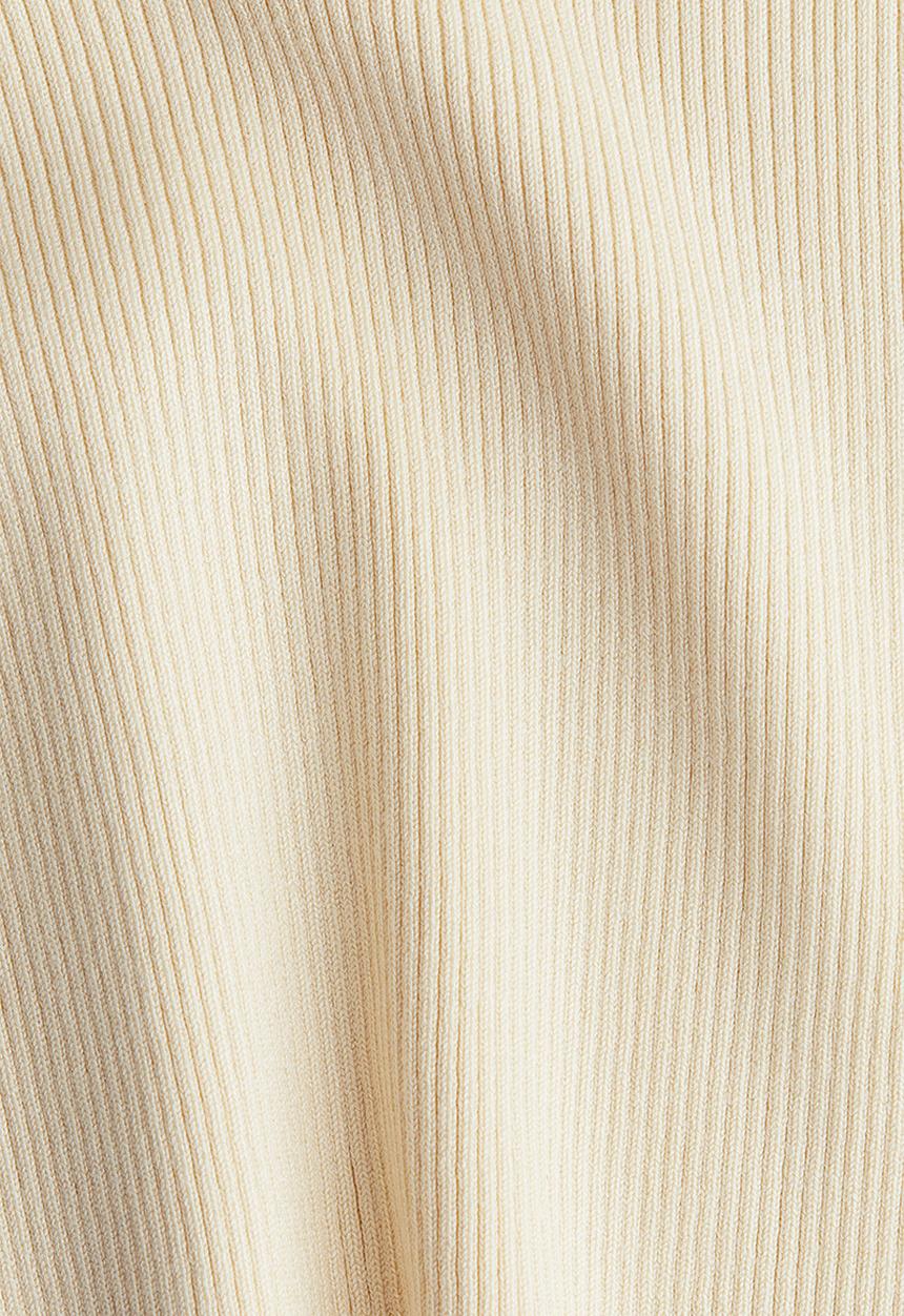 H&M - Short rib-knit top - pale yellow