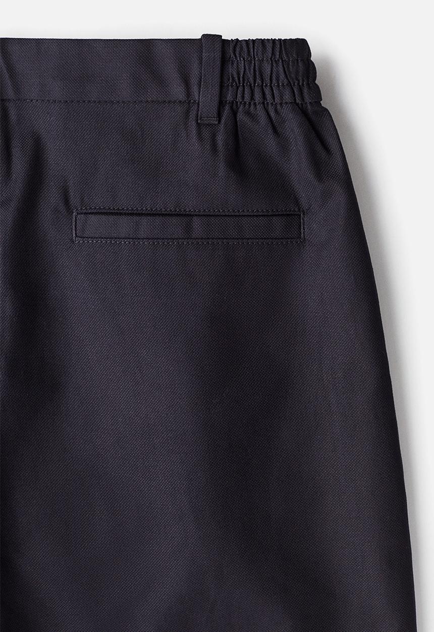 H&M - Relaxed fit linen-blend shorts - navy blue