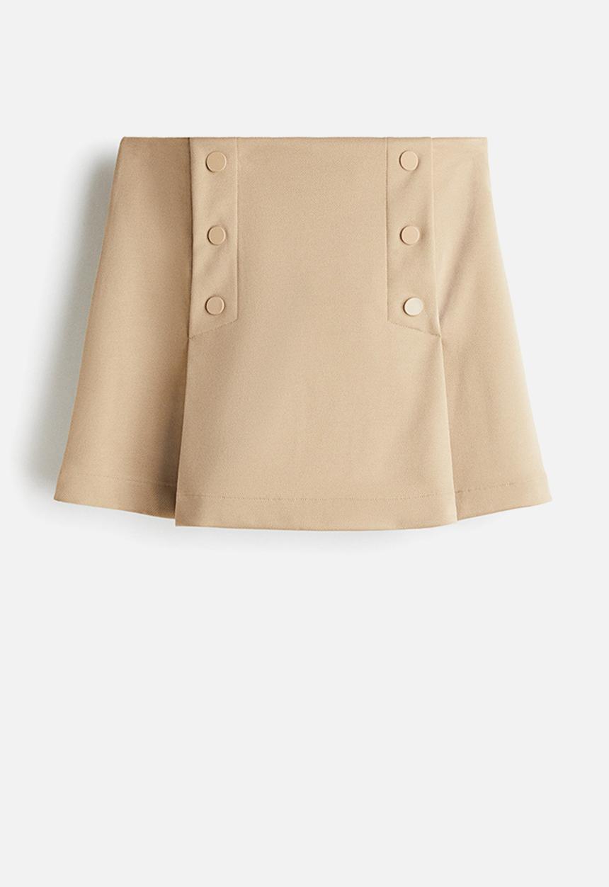 H&M - Button-front skort - beige