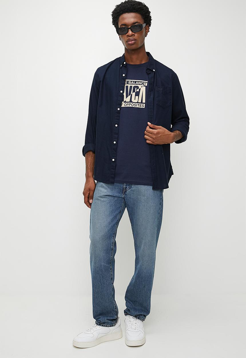 RVCA - Splitters Ss Tee - dress blue (DRBL)