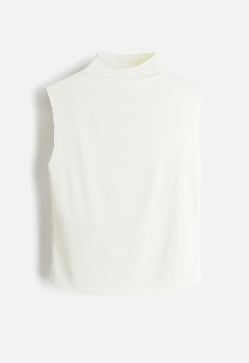 H&M - Sleeveless turtleneck top - white