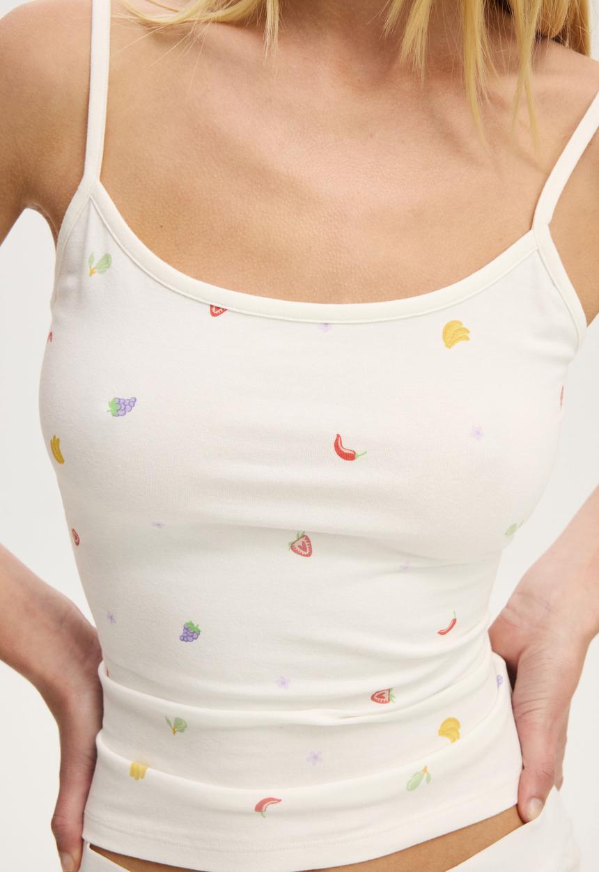 Cotton On - Dreamy Soft Longline Cami - Fruit Salad