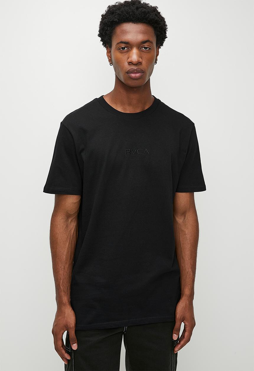 RVCA - SMALL RVCA SS - Black - Black logo  (BLK)