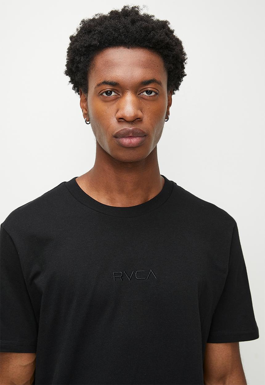 RVCA - SMALL RVCA SS - Black - Black logo  (BLK)