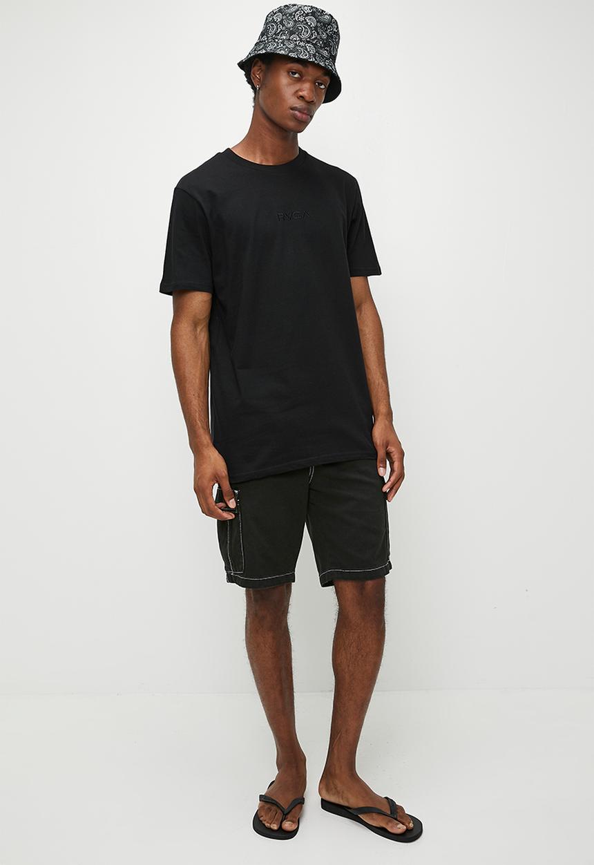 RVCA - SMALL RVCA SS - Black - Black logo  (BLK)