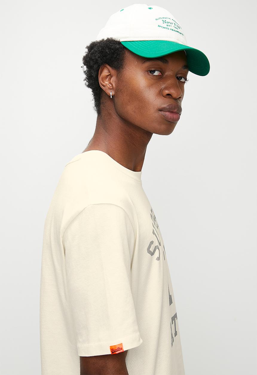 Superdry. - Athletic Ess Tee  - Desert Bone Off White