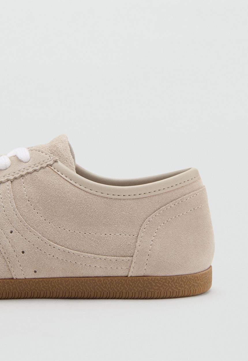 MANGO - Point suede sneaker - light beige