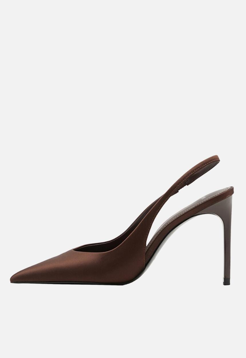 MANGO - Mica1 heel - dark brown