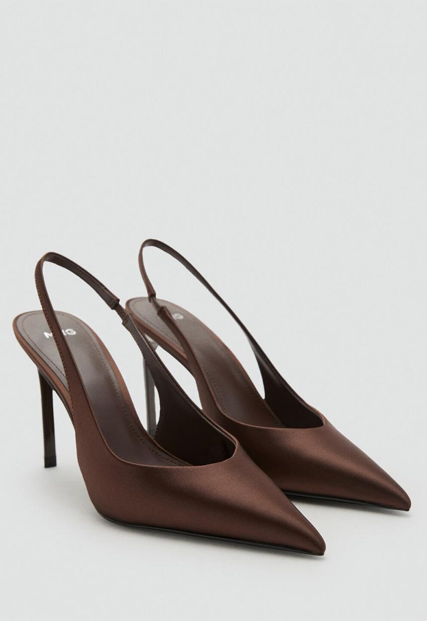 MANGO - Mica1 heel - dark brown