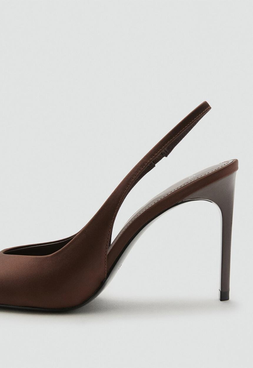 MANGO - Mica1 heel - dark brown