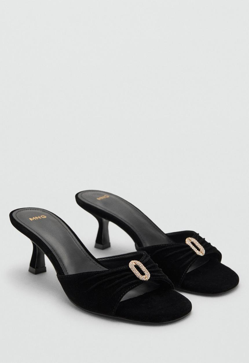 MANGO - Piecean heel - black