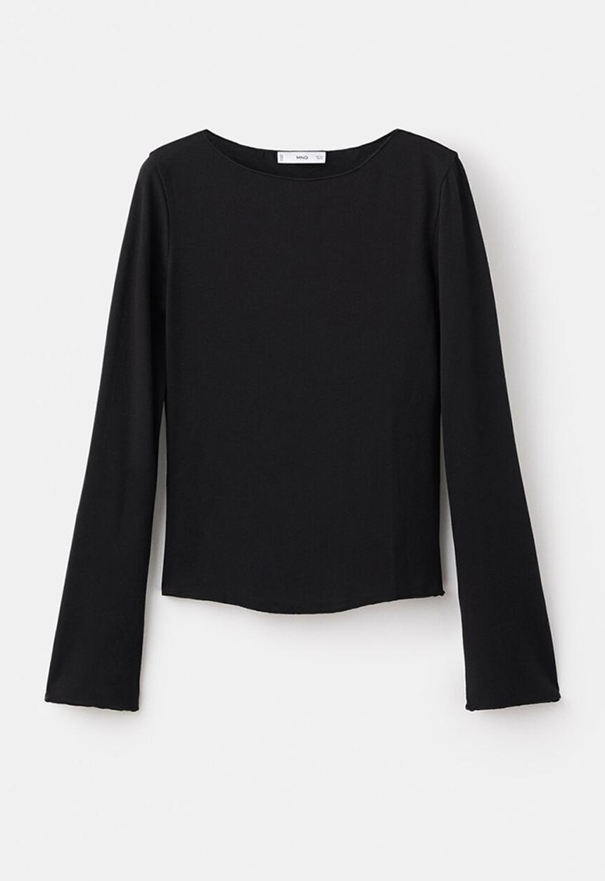 MANGO - T-shirt ani - black