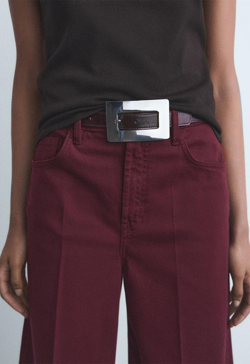 MANGO - Jeans Elise - Dark Red