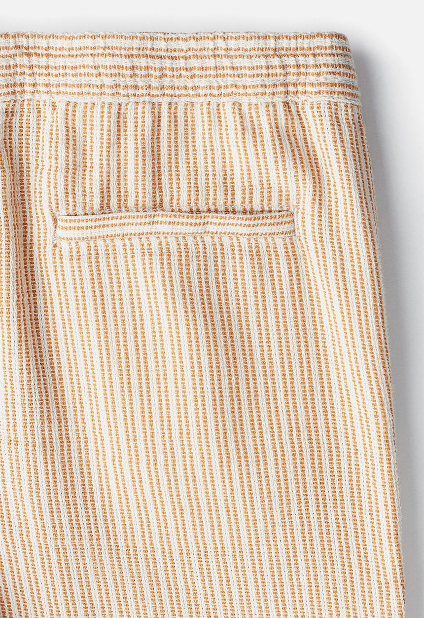 H&M - Regular fit woven shorts - yellow striped