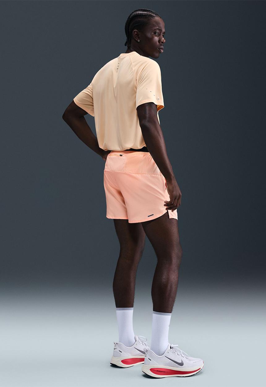 Nike - Dri-FIT Stride 5in  Running Short - Orange Chalk/Black/Reflective Silv