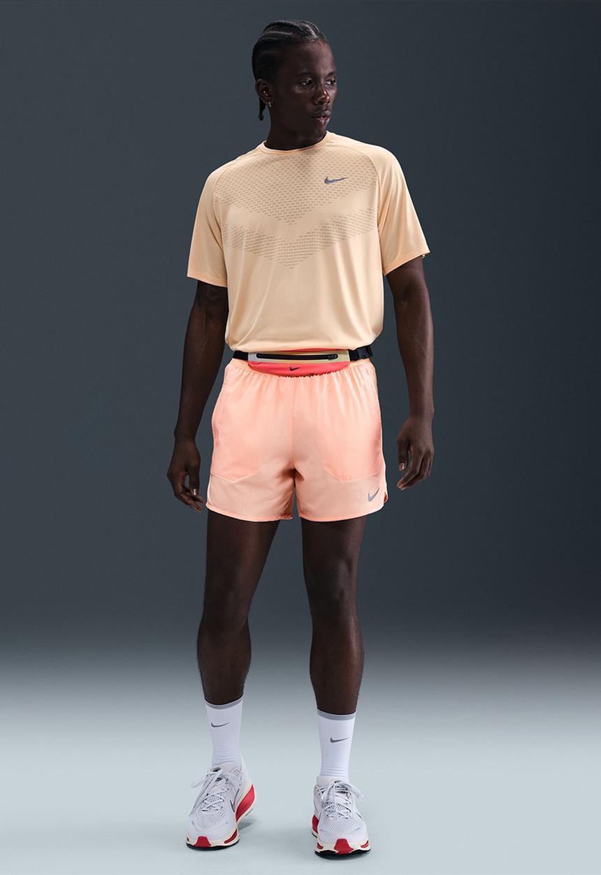 Nike - Dri-FIT Stride 5in  Running Short - Orange Chalk/Black/Reflective Silv