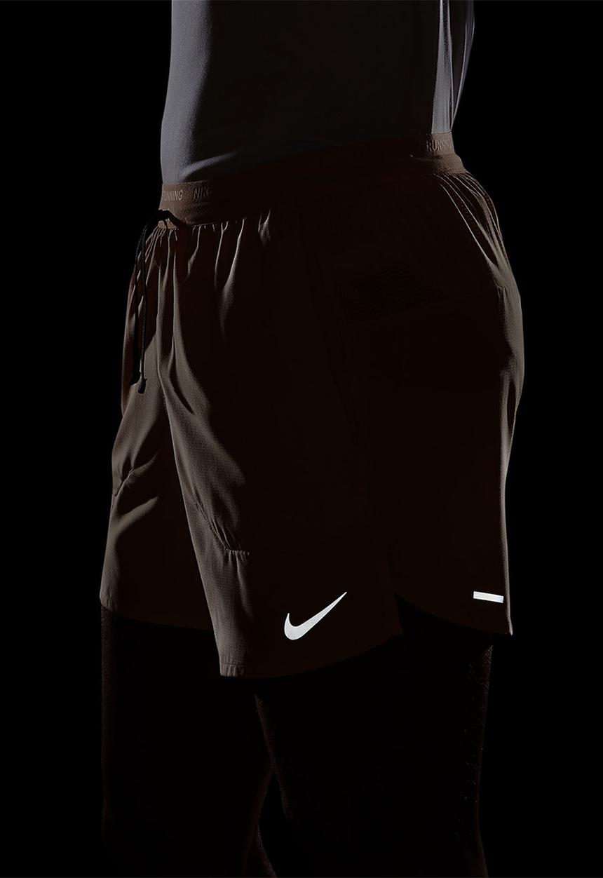Nike - Dri-FIT Stride 5in  Running Short - Orange Chalk/Black/Reflective Silv