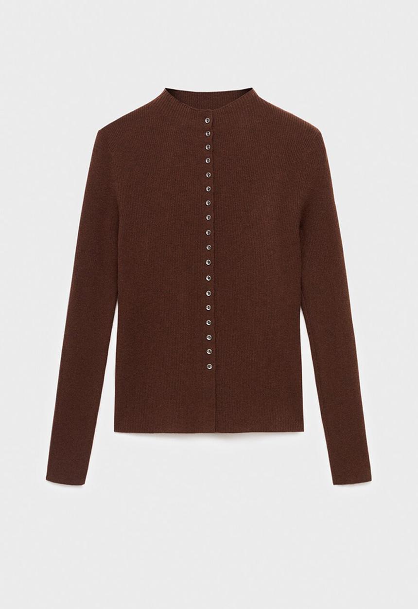 MANGO - Cardigan twenties - dark brown
