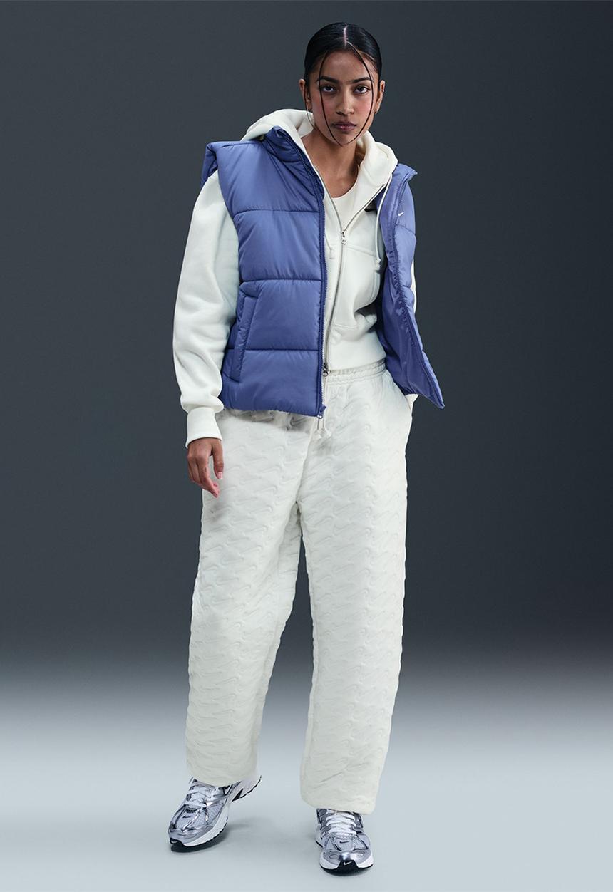 Nike - Oversized High-Waisted Jacquard Pants -  White