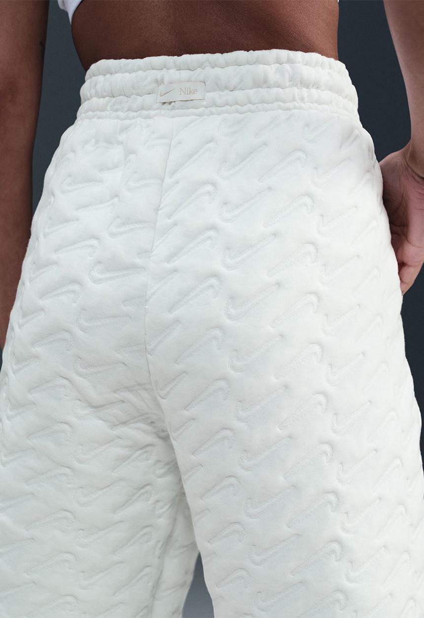 Nike - Oversized High-Waisted Jacquard Pants -  White