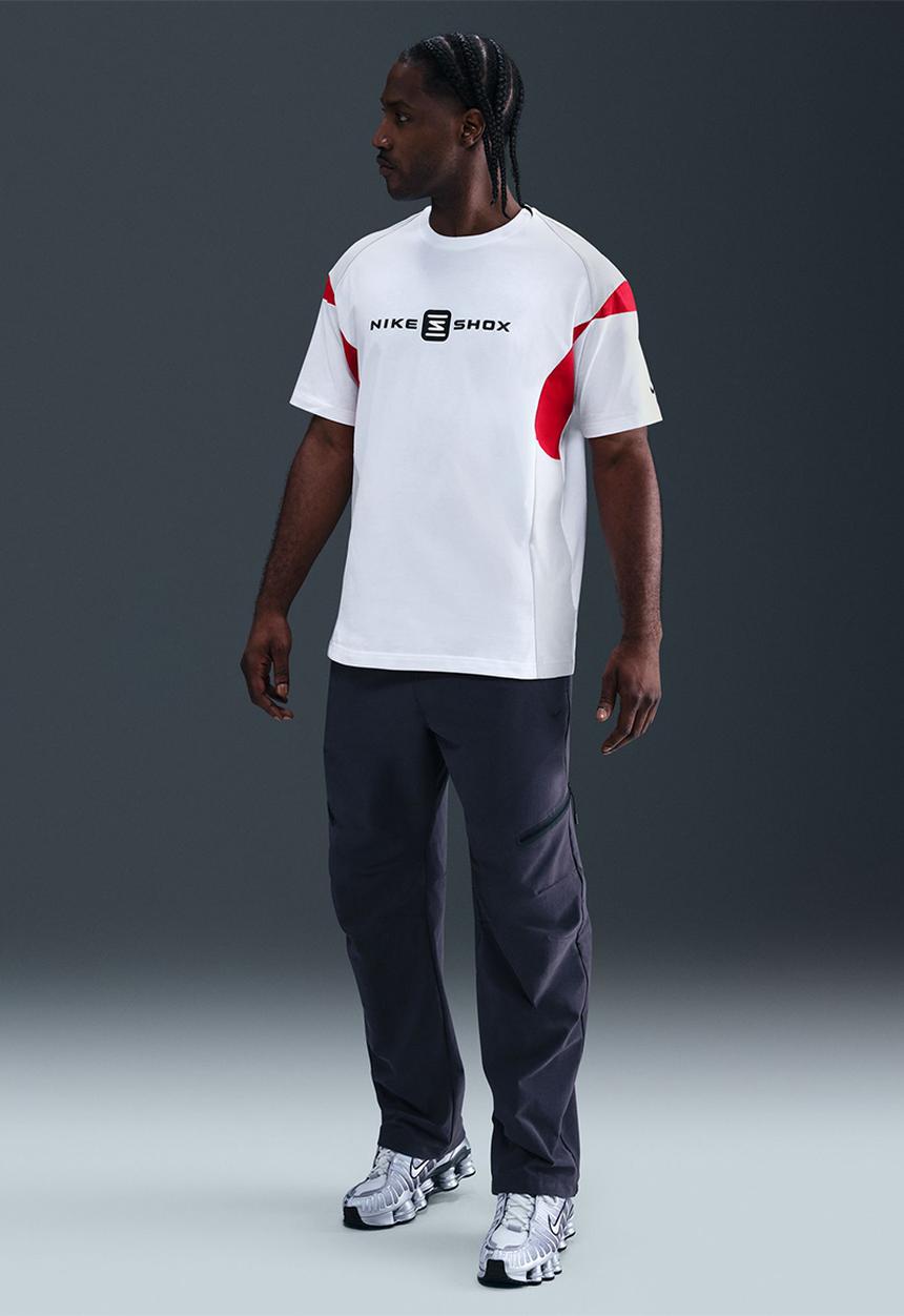 Nike - NSW Shox T-Shirt - White/Grey Fog/University Red