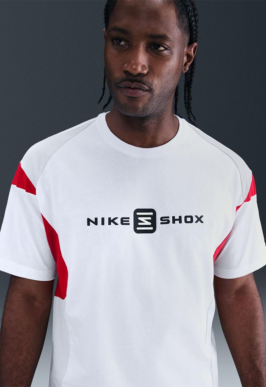 Nike - NSW Shox T-Shirt - White/Grey Fog/University Red