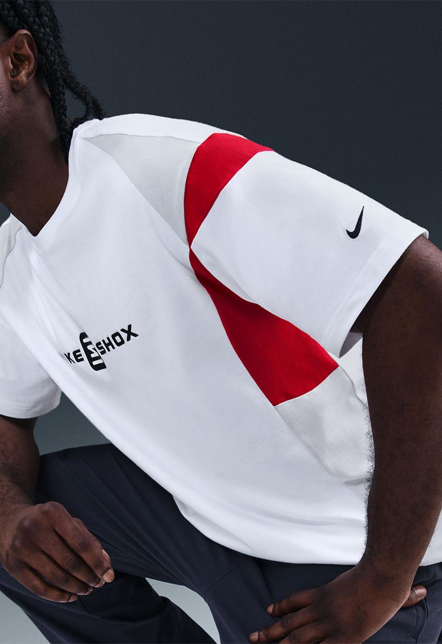 Nike - NSW Shox T-Shirt - White/Grey Fog/University Red