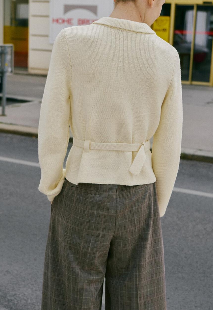 MANGO - Cardigan belty - light beige