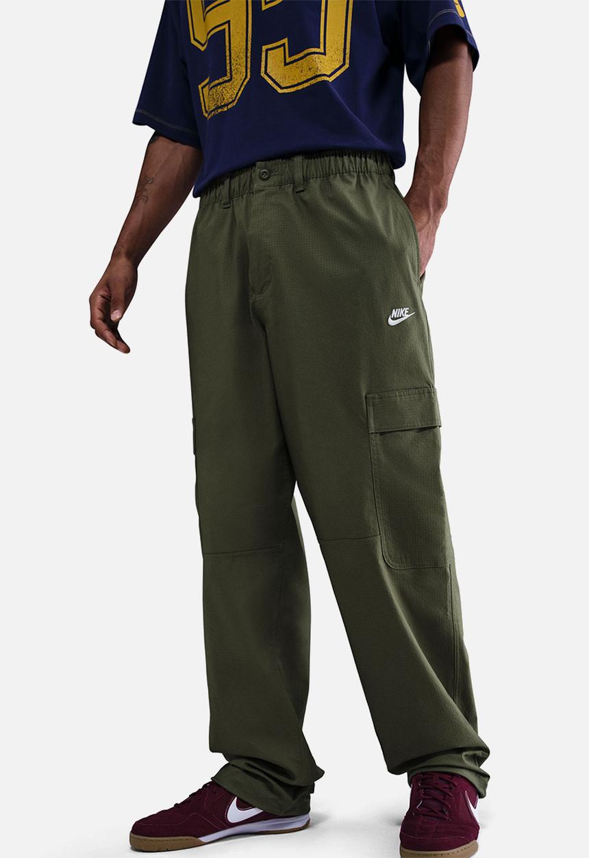 Club Woven Cargo Pant Clctn - MediuOlive/White