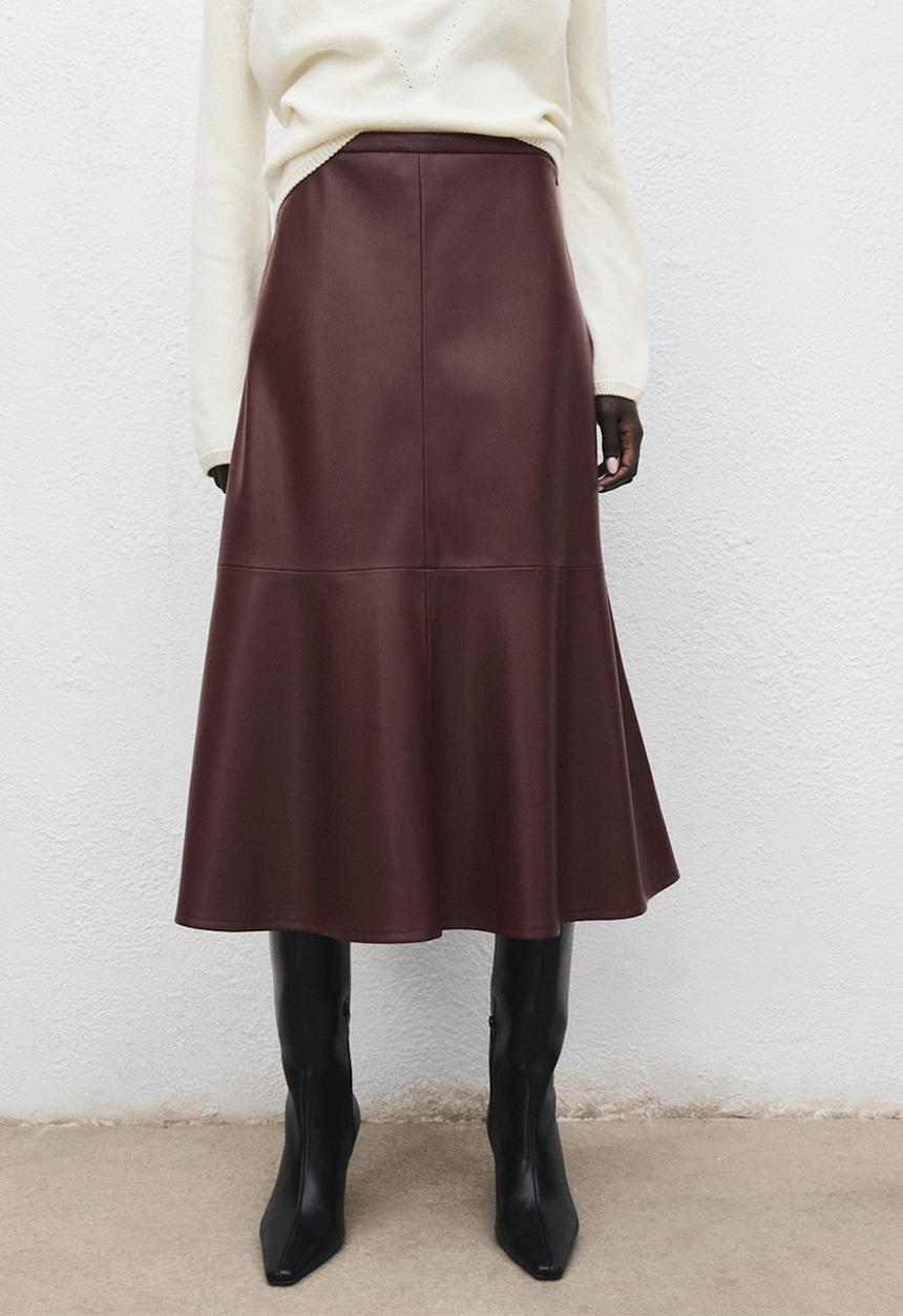 MANGO - Skirt paris - dark red