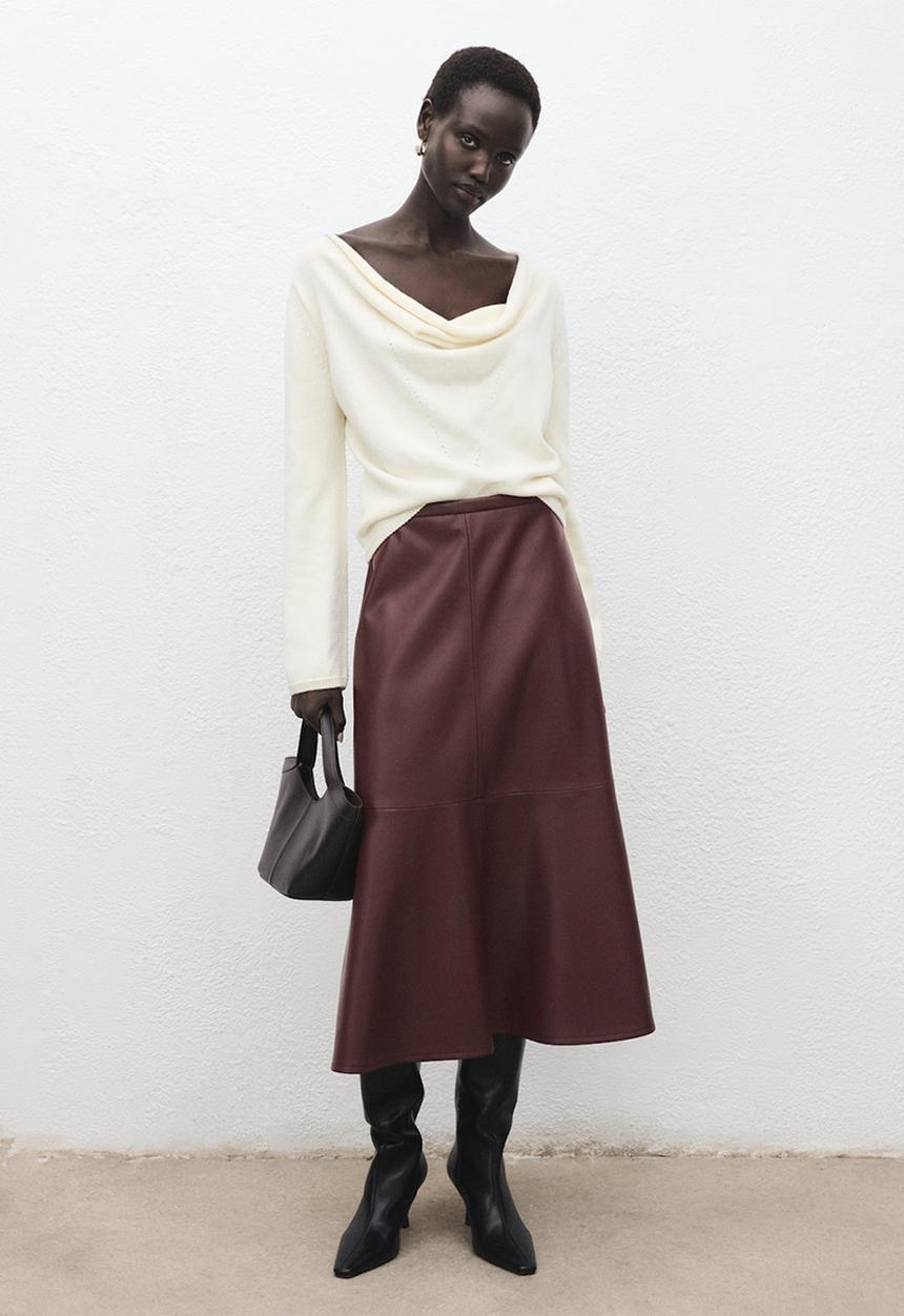MANGO - Skirt paris - dark red