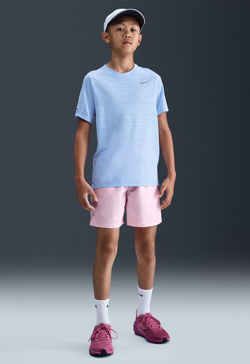 Nike - Boys Nike Dri-Fit Short Sleeve Miler Top - Royal Tint