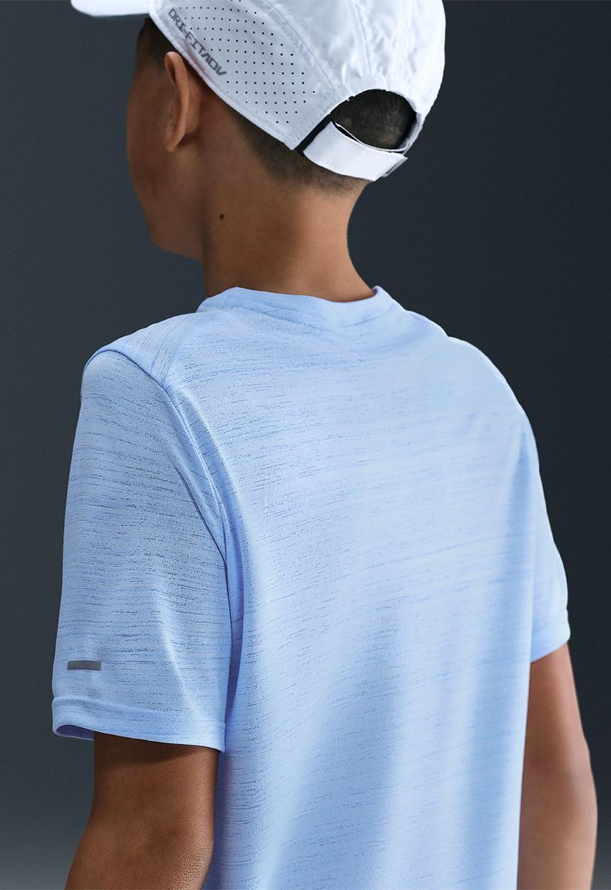 Nike - Boys Nike Dri-Fit Short Sleeve Miler Top - Royal Tint