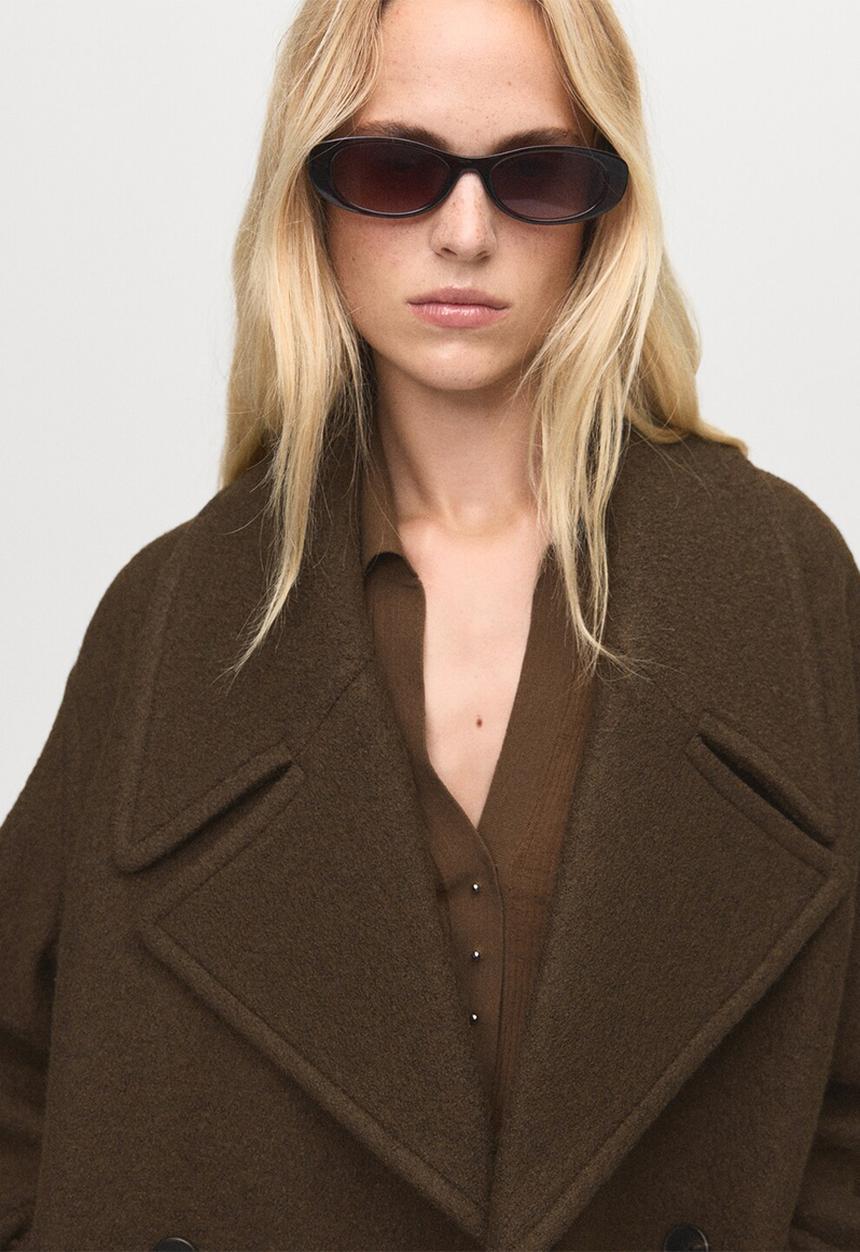 MANGO - Coat lowi - beige/khaki