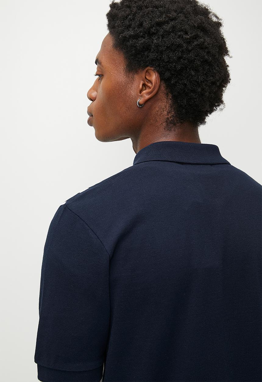 Ben Sherman - Btn Thru Stripe Polo - Dark Navy