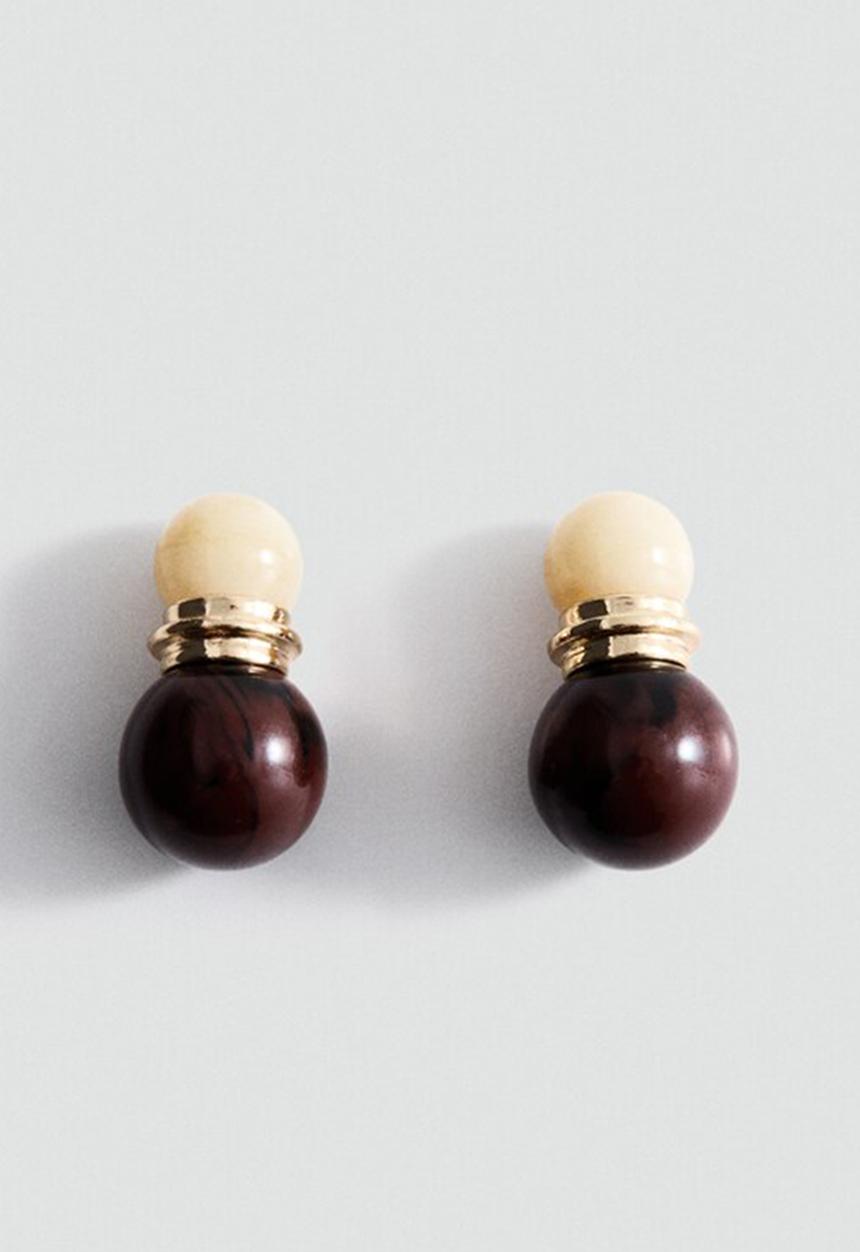 MANGO - Sandra earrings - brown