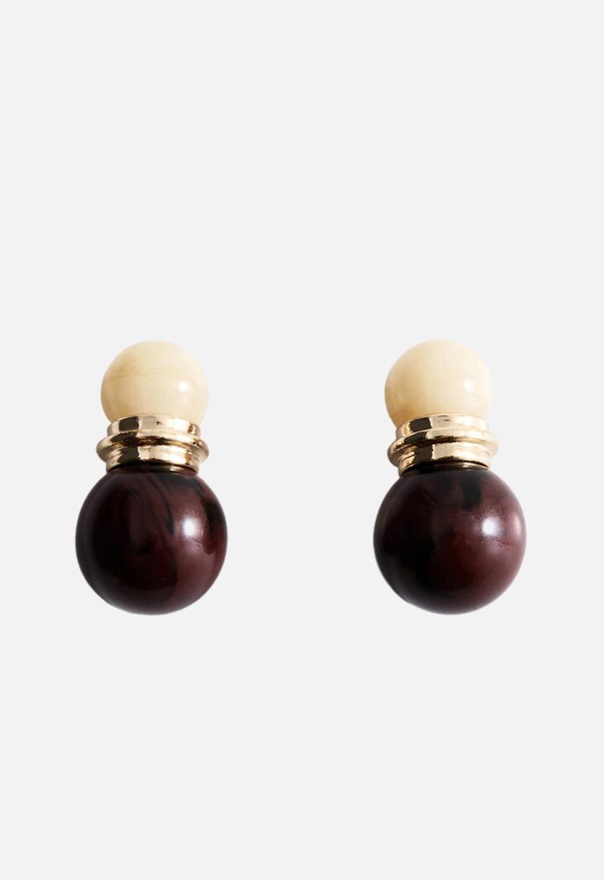 MANGO - Sandra earrings - brown