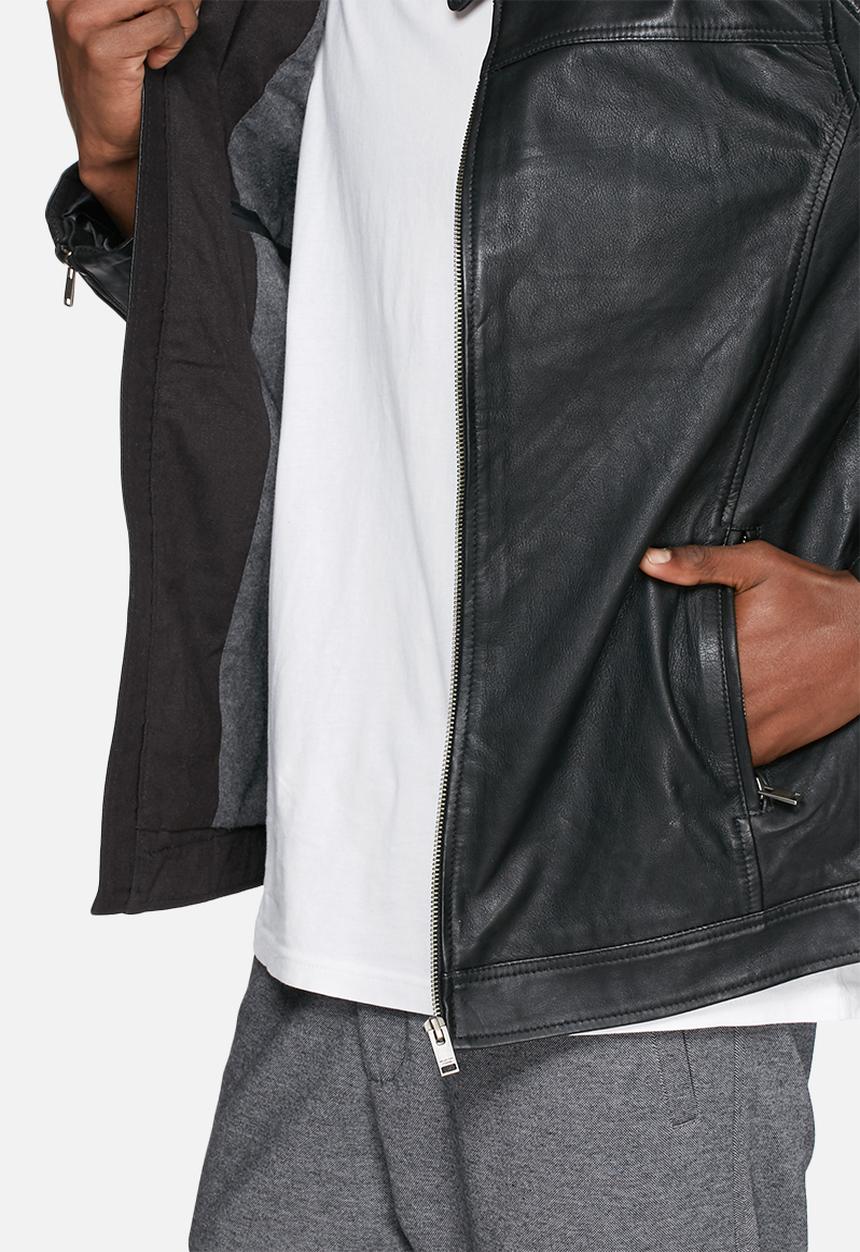 Selected Homme - London leather jacket