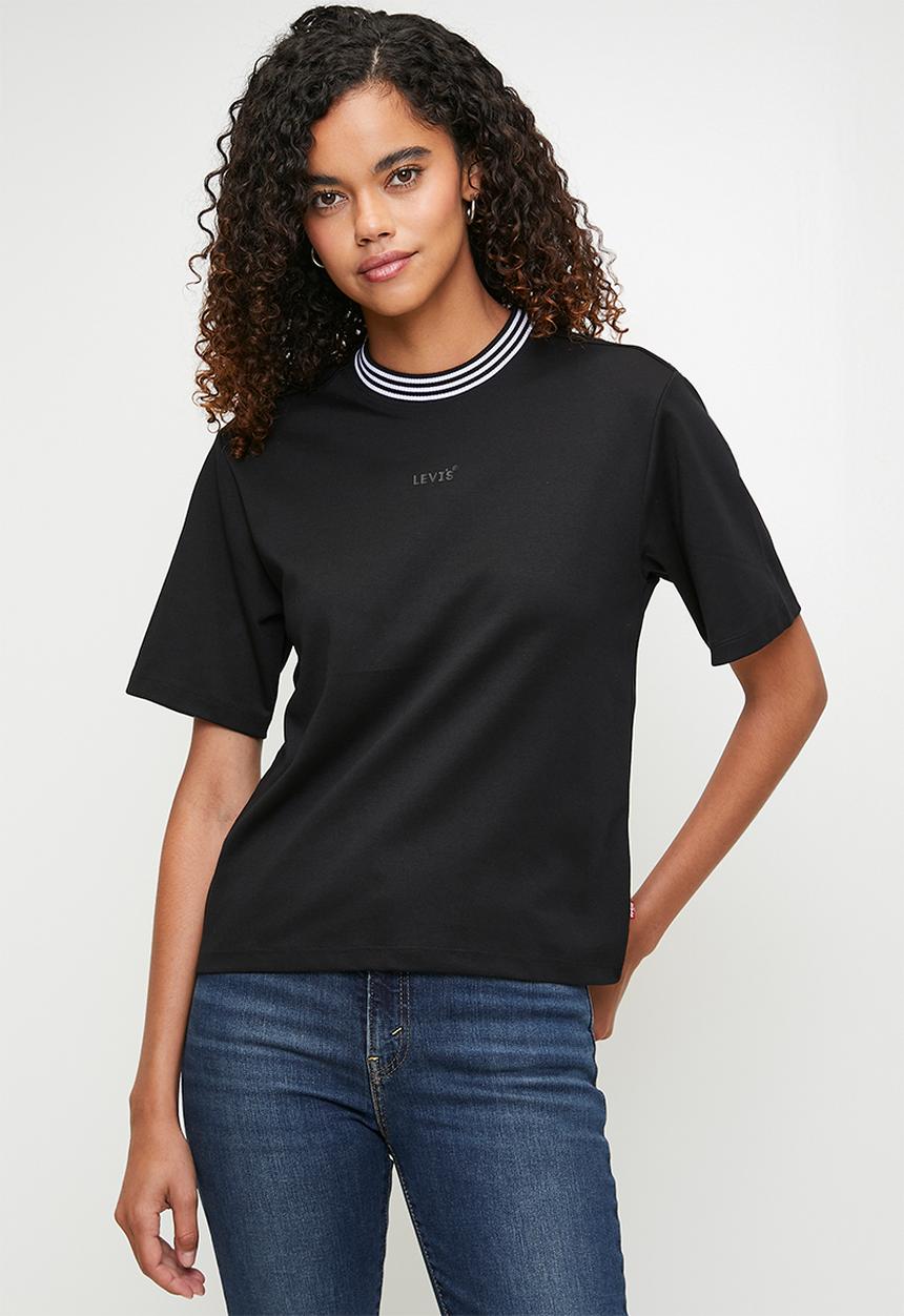 Levi’s® - Momo Mock Striped Neck Tee - Black