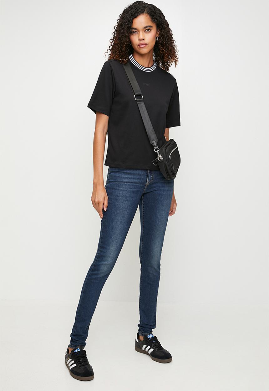 Levi’s® - Momo Mock Striped Neck Tee - Black