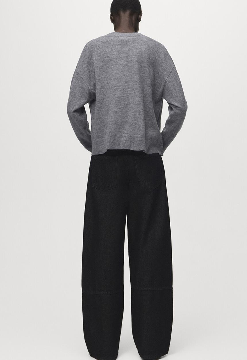 MANGO - Cardigan nekko - medium gray