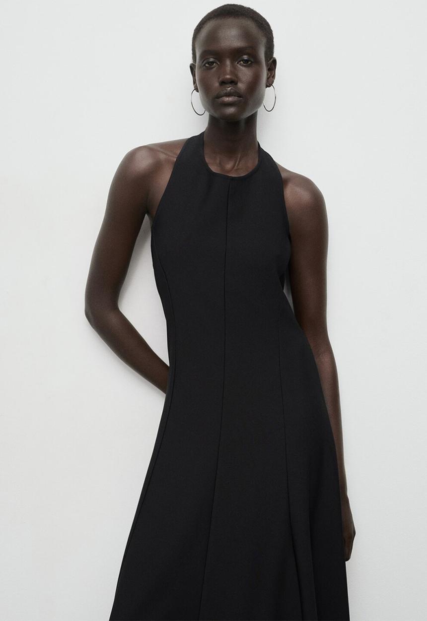 MANGO - Dress pepli - black