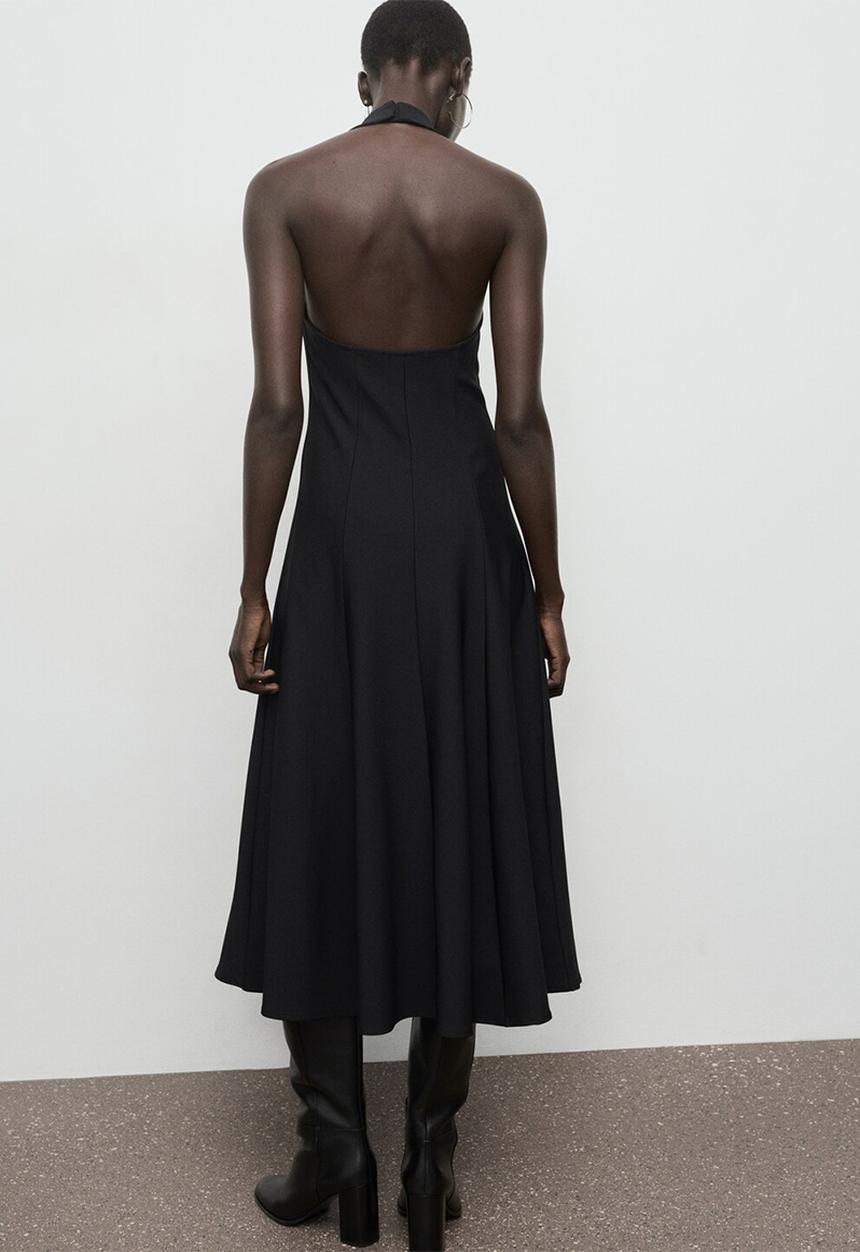 MANGO - Dress pepli - black