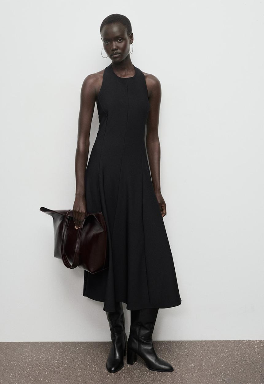 MANGO - Dress pepli - black
