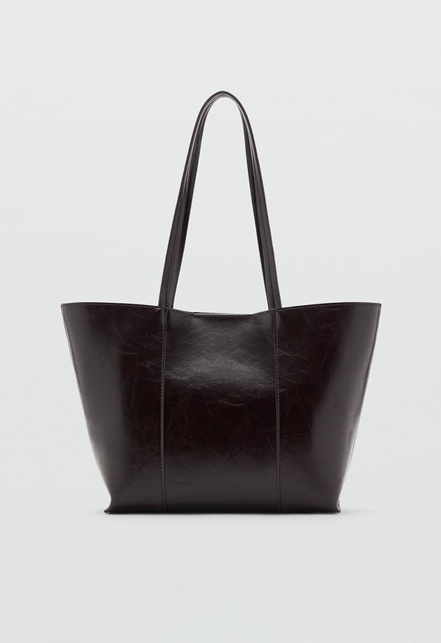 MANGO - Bolso M Oliver Shopper - Dark Chocolate