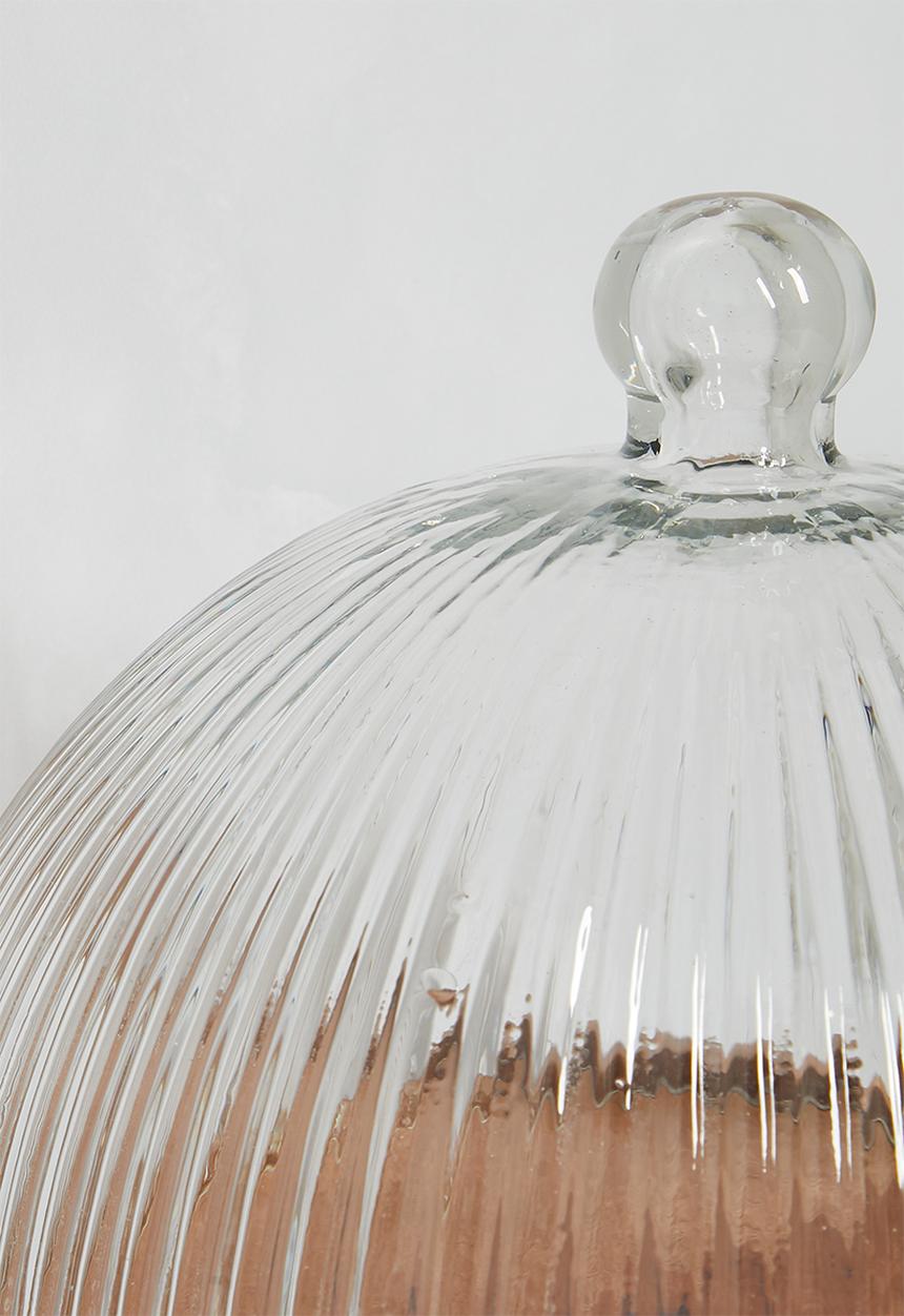 Sixth Floor - Wooden Cake Stand with Glass Dome - Natural