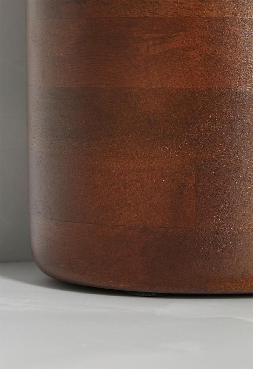 Sixth Floor - Wooden Canister - Dark Brown