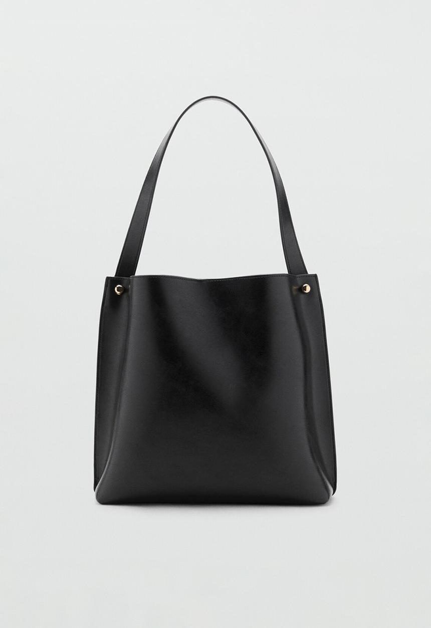 MANGO - Dots shoulder bag-black