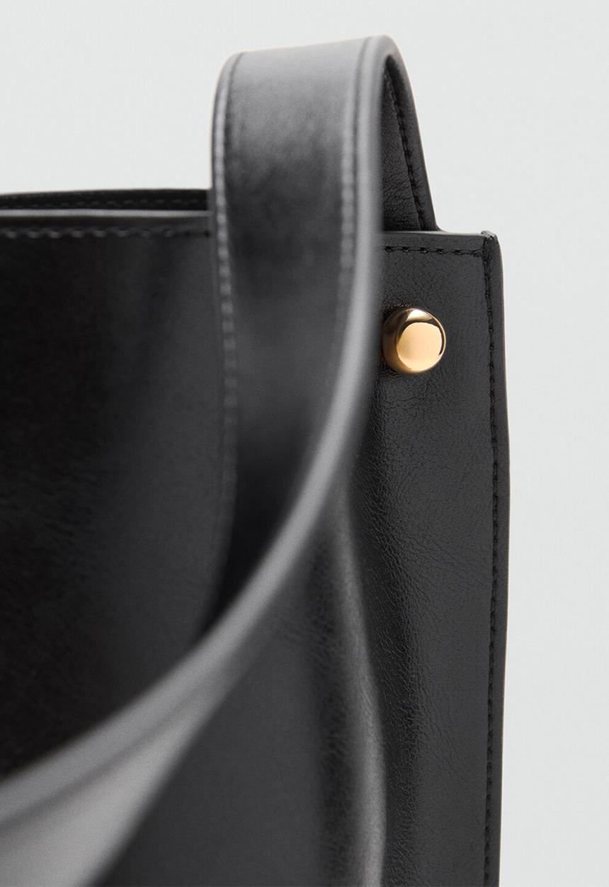 MANGO - Dots shoulder bag-black
